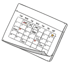 Illustration d'un calendrier animé
